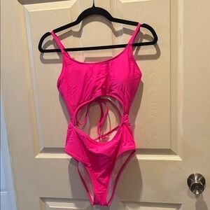 Pink Women's One Piece Swimsuit